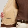 WALD Shearling Leather Aviator Jacket