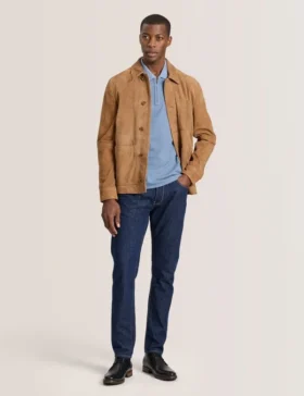 WALLY Suede 3-Pocket Button Front Jacket