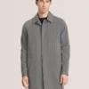 WARREN Herringbone Stripe Mac Coat