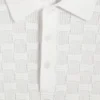 WATERBY Textured Knit Silk Cotton Polo Shirt