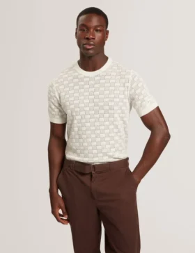 WATTSS Basket Knit Wool Silk Blend T-Shirt