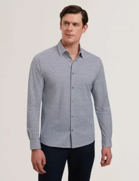 WAVEY Long Sleeve Geo Print Shirt