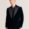 WEBSTER Velvet Single Breasted Tuxedo Jacket