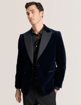 WEBSTER Velvet Single Breasted Tuxedo Jacket
