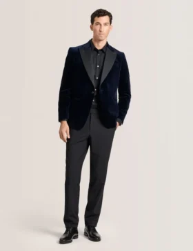 WEBSTER Velvet Single Breasted Tuxedo Jacket