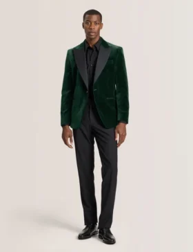WEBSTER Velvet Single Breasted Tuxedo Jacket
