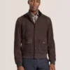 WEIR Suede Button Front Jacket