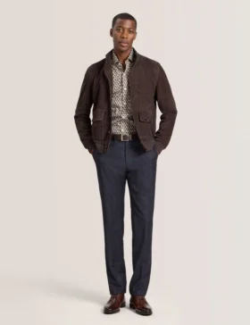 WEIR Suede Button Front Jacket