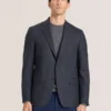 WELLINGTON Single Breasted Two Button Notch Patch Pocket Weave Jacket