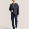 WELLINGTON Single Breasted Two Button Notch Patch Pocket Weave Jacket