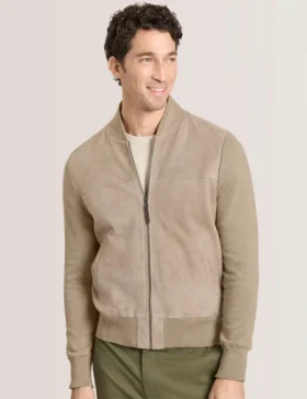 wesley suede panel zip up bomber jacket 1 1 280x364 - WESLEY Suede Panel Zip-Up Bomber Jacket