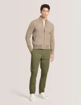 wesley suede panel zip up bomber jacket 2 1 280x364 - WESLEY Suede Panel Zip-Up Bomber Jacket