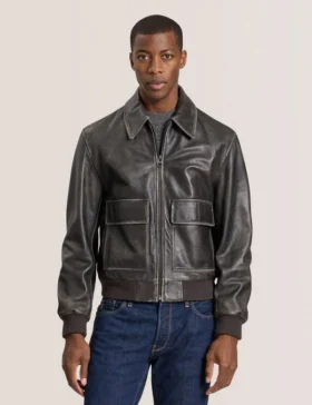 WHISTLER Leather Bomber Jacket