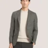 WINFRED Mini Check Wool Modern Fit Suit Jacket