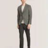 WINFRED Mini Check Wool Modern Fit Suit Jacket