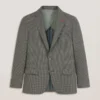 WINFRED Mini Check Wool Modern Fit Suit Jacket