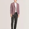 WINFRED Plaid Silk Blend Woven Blazer