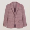 WINFRED Plaid Silk Blend Woven Blazer