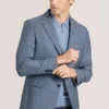 WINFRED Plaid Woven Texture Tailored Blazer