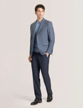 winfred plaid woven texture tailored blazer 2 280x364 - WINFRED Plaid Woven Texture Tailored Blazer