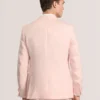 WINFRED Single Breasted Two Button Notch Flat Front Linen Suit Jacket