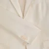 WINFRED Single Breasted Two Button Notch Flat Front Linen Suit Jacket