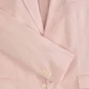 WINFRED Single Breasted Two Button Notch Flat Front Linen Suit Jacket