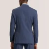 WINFRED Single Breasted Two Button Notch Flat Front Seersucker Suit Jacket