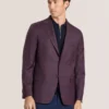 WINFRED Single Breasted Two Button Notch Fully Fashioned Plaid Jacket