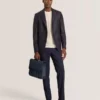 WINFRED Single Breasted Two Button Notch Fully Fashioned Plaid Jacket