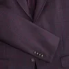 WINFRED Single Breasted Two Button Notch Fully Fashioned Plaid Jacket