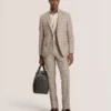 WINTER-CHECK Tonal Check Modern Fit Suit Pants
