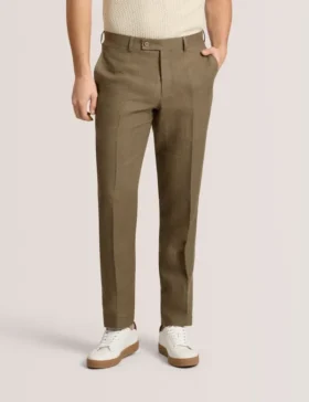 WINTER Flat Front Linen Suit Pant