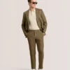 WINTER Flat Front Linen Suit Pant