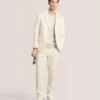 WINTER Flat Front Linen Suit Pant