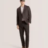 WINTER Flat Front Linen Suit Pant