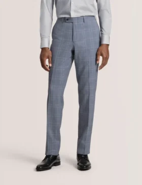 WINTER Soft Check Wool Modern Fit Suit Pants