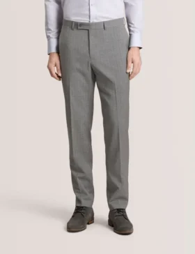 WINTER-STRIPE Striped Wool Modern Fit Suit Pants