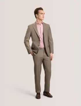 WINTER Subtle Check Modern Fit Wool Suit Pants