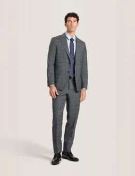 WRIGHT-PLAID Plaid Suit Jacket