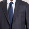 WRIGHT-PLAID Single Breasted Two Button Notch Fully Fashioned Plaid Suit Jacket
