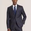 WRIGHT-PLAID Single Breasted Two Button Notch Fully Fashioned Plaid Suit Jacket