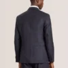 WRIGHT-PLAID Single Breasted Two Button Notch Fully Fashioned Plaid Suit Jacket