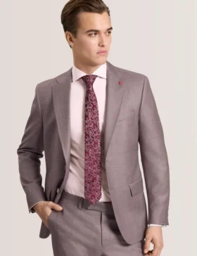WRIGHT Sharkskin Wool Modern Fit Suit Jacket