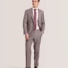 WRIGHT Sharkskin Wool Modern Fit Suit Jacket