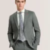 WRIGHT Single Breasted Two Button Notch Flat Front Plaid Jacket