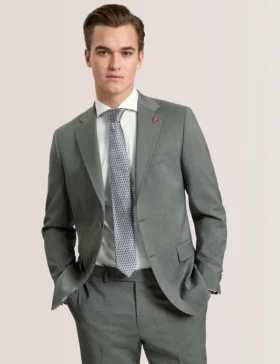 WRIGHT Single Breasted Two Button Notch Flat Front Plaid Jacket