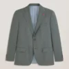 WRIGHT Single Breasted Two Button Notch Flat Front Plaid Jacket