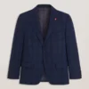 WRIGHT Single Breasted Two Button Notch Flat Front Plaid Jacket