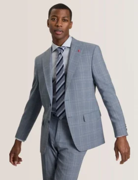 WRIGHT Soft Check Modern Fit Wool Suit Jacket